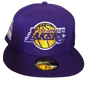 New Era Los Angeles Lakers Pop Sweat 59FIFTY Fitted Cap Hat Size 7 3/8
